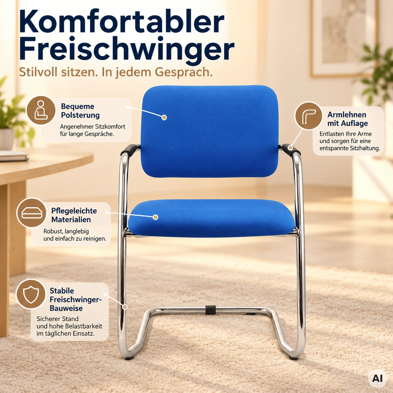 Ergo Mesh Meeting 2 - Bequemer Freischwinger