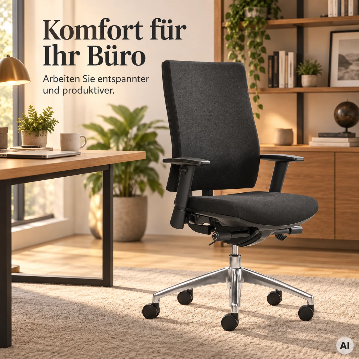 Ergo Objekt M - Bürostuhl mit Designer-Rückenschale