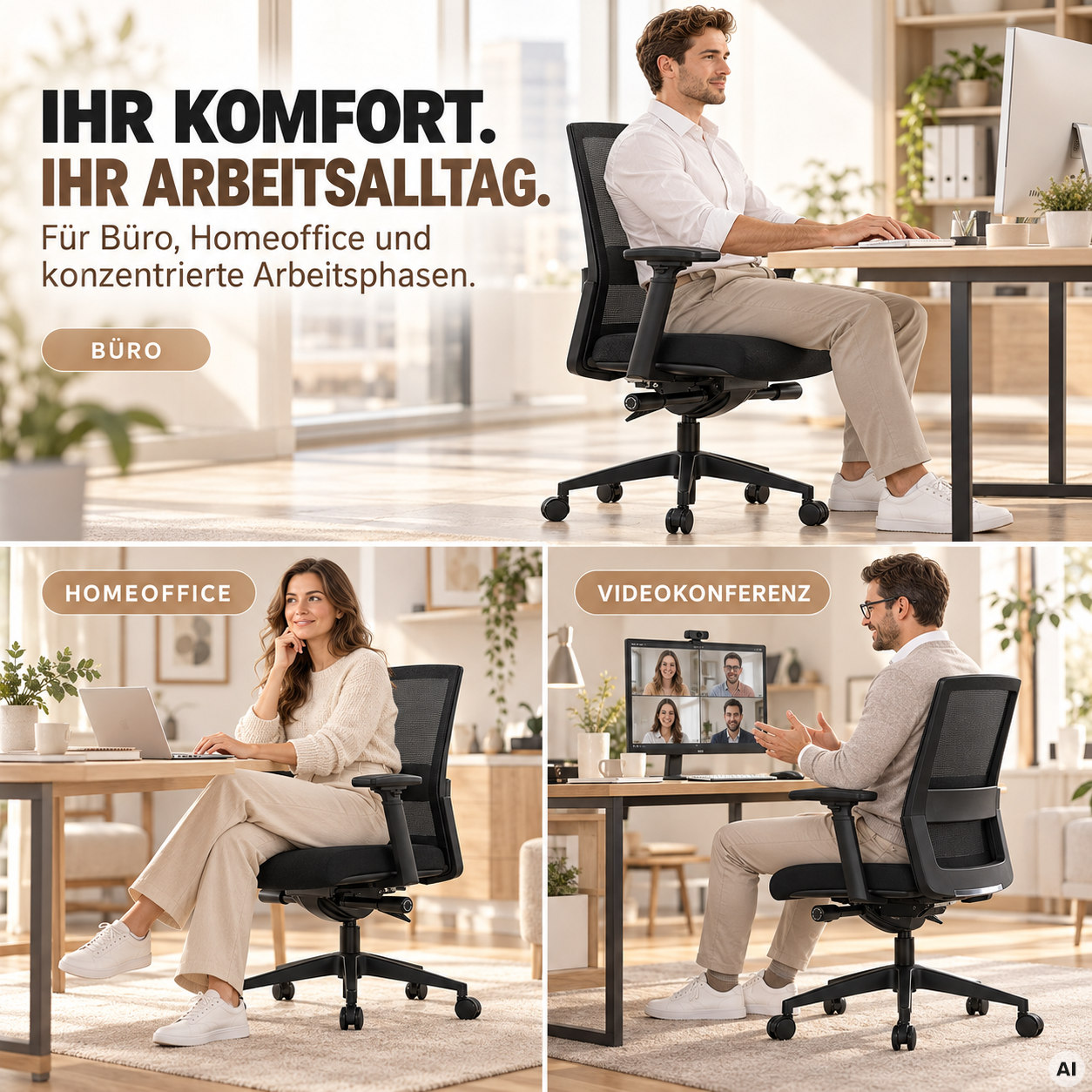 Tivoli - Ergonomischer Netz-Schreibtischstuhl